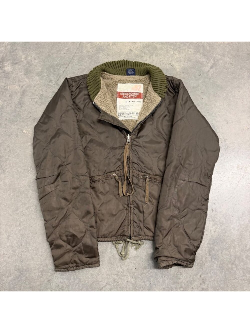 Abercrombie & Fitch 2000s Quilted Sherpa Jakcet